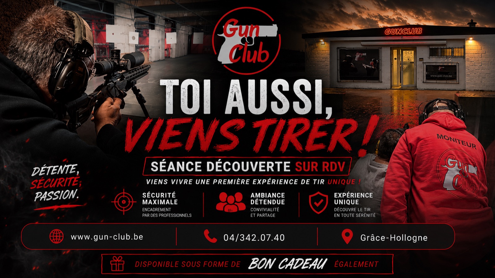 Tireur IPSC en action sur un parcours avec barrières